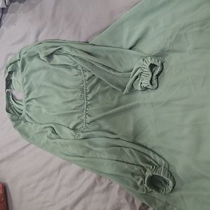 H &M olive long sleeve dress